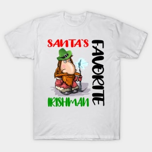 FUNNY SANTAS FAVORITE IRISHMAN T-Shirt